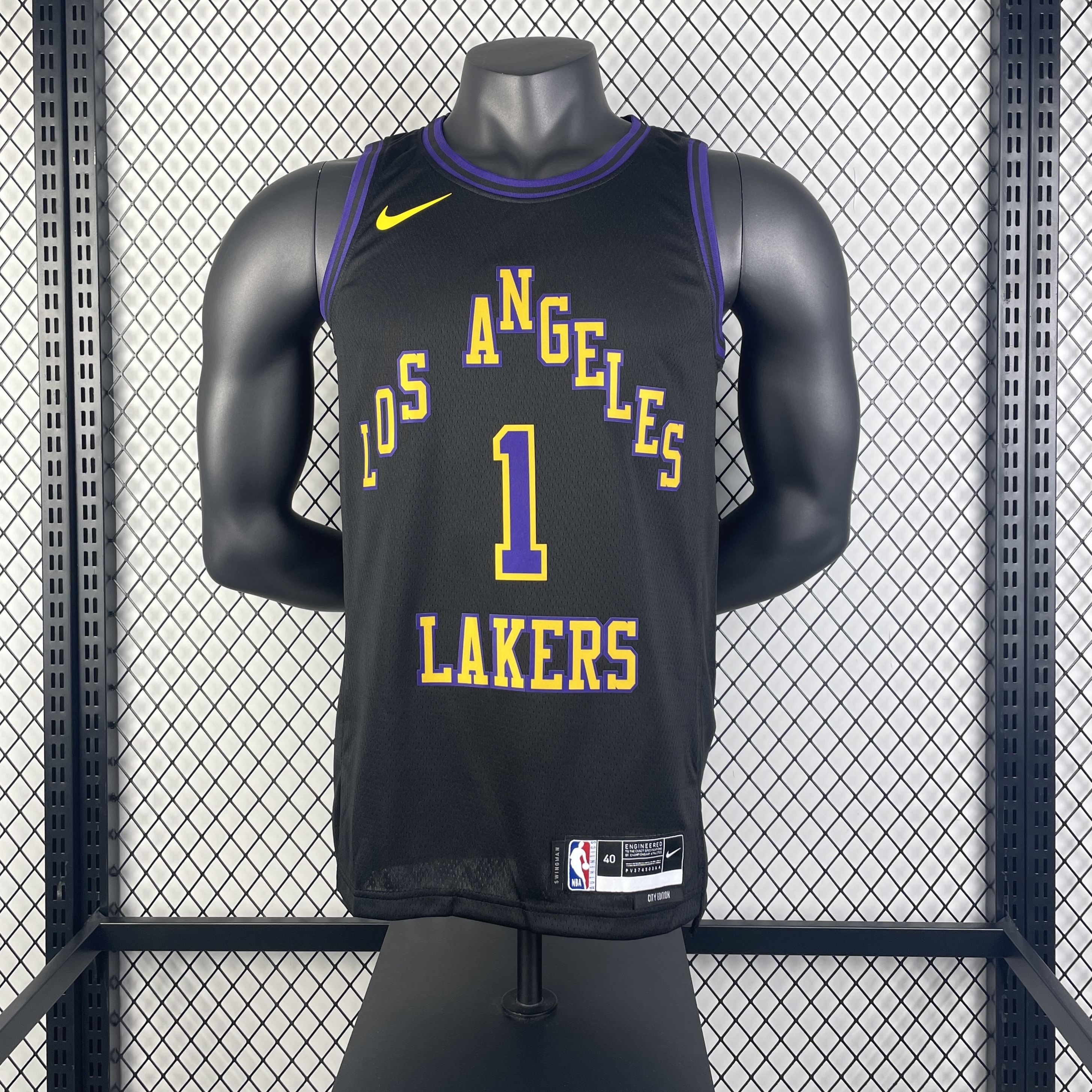 Men Los Angeles Lakers #1 Russell black 2025 NBA  jersey->los angeles lakers->NBA Jersey